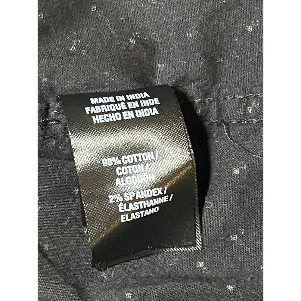 Kenneth Cole Men's XL Slim Fit Black White Micro Dot Button Down Shirt